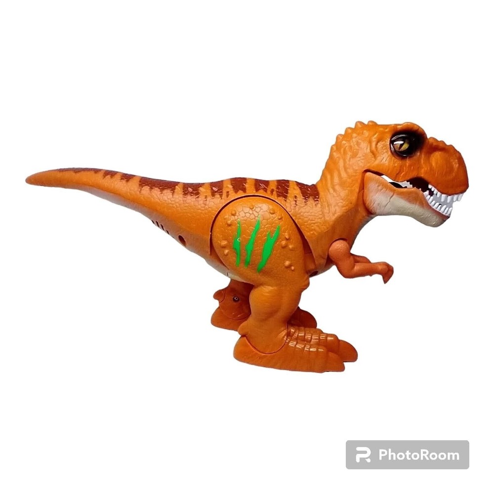 ZURU Robo Alive T-Rex Moving Robotic Dinosaur with Sounds Scars  EUC *See Pics*